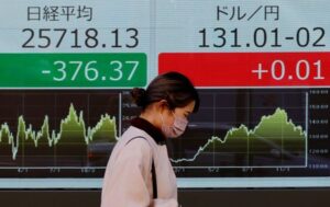 Asia shares nudge higher, dollar eases as ECB comments lift risk appetite