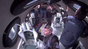 Virgin Galactic spaceplane takes tourists on flight