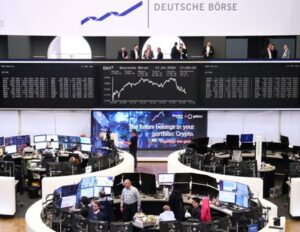 European shares slip in earnings deluge ahead of inflation data